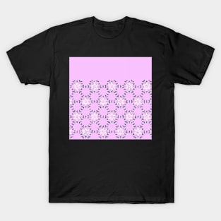 Pink Abstract Flower Pattern T-Shirt